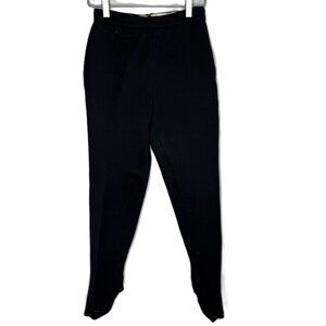 Vintage 50s Sears & Roebuck Women's Black Nylon Ski Pants Stirrup Pants, XXS